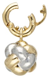 Tirisi Moda 18 kt. geelgouden / sterling zilveren knoop-bedelhanger.