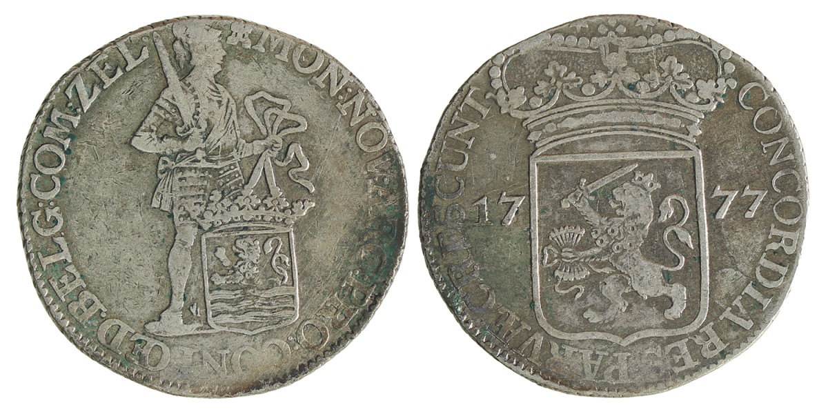 Zilveren dukaat. Zeeland. 1777. Zeer Fraai -.