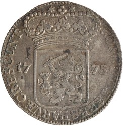 Zilveren dukaat. Zeeland. 1775. Zeer Fraai +.