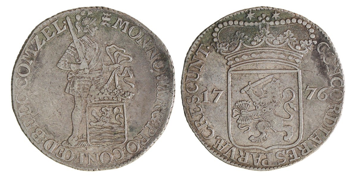 Zilveren dukaat. Zeeland. 1776. Zeer Fraai.