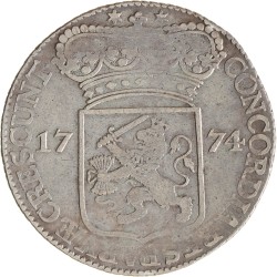 Zilveren dukaat. Zeeland. 1774. Zeer Fraai.