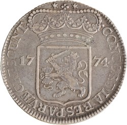 Zilveren dukaat. Zeeland. 1774. Zeer Fraai / Prachtig.
