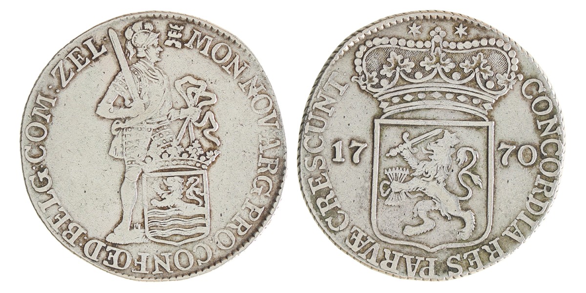 Zilveren dukaat. Zeeland. 1770. Zeer Fraai -.