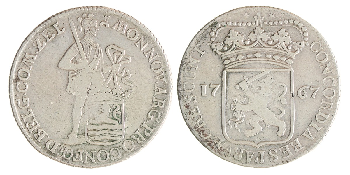 Zilveren dukaat. Zeeland. 1767. Zeer Fraai -.