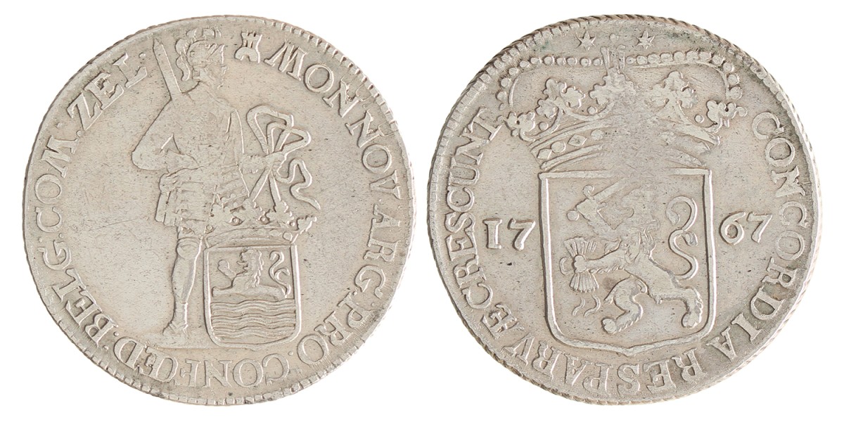 Zilveren dukaat. Zeeland. 1767. Zeer Fraai -.