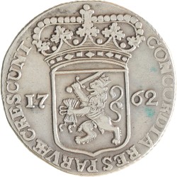 Zilveren dukaat. Zeeland. 1762. Zeer Fraai +.