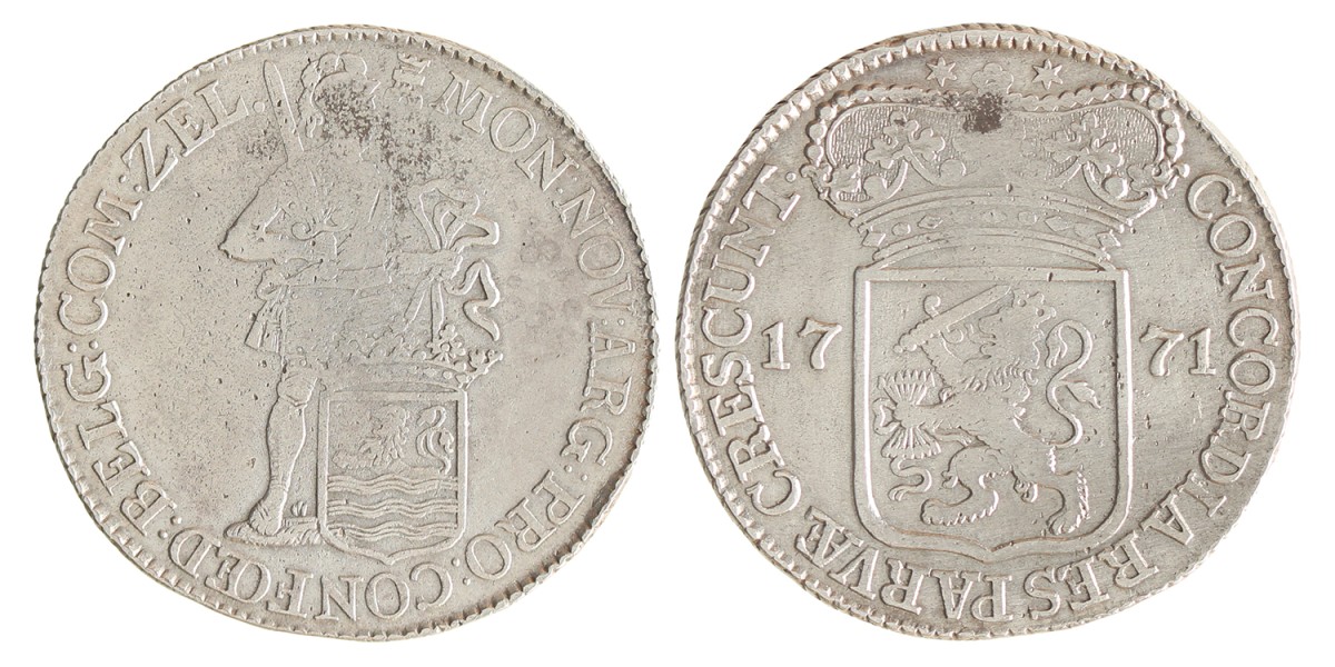 Zilveren dukaat. Zeeland. 1771. Fraai / Zeer Fraai.