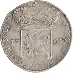 Zilveren dukaat. Zeeland. 1761. Zeer Fraai / Prachtig.