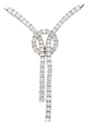 18 kt. Witgouden collier bezet met ca. 2.03 ct. diamant.