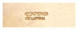 Fins design 14 kt. geelgouden / Pt 950 platina 'Helios' collier door Björn Weckström voor Lapponia.