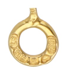 14 kt. Geelgouden collier met 'Lapland's Cross' hanger door Björn Weckström voor Lapponia.