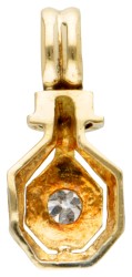 14 kt. Geelgouden vintage hanger bezet met ca. 0.25 ct. diamant.