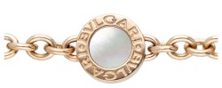 BVLGARI BVLGARI 18 kt. roségouden armband bezet met parelmoer en onyx.