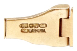 14 kt. Geelgouden dames 'Pola negri' polshorloge door Björn Weckström voor Lapponia.