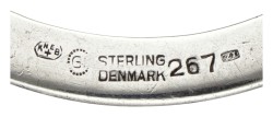 Sterling zilveren no.267 geldclip met floraal motief door Sigvard Bernadotte voor Georg Jensen, ca. 1937.