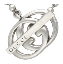 Sterling zilveren Gucci 'Interlocking G boule chain' collier.