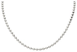 Sterling zilveren Gucci 'Interlocking G boule chain' collier.
