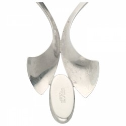 Zilveren N.E. From collier, met tijgeroog - 925/1000.