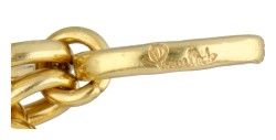 18 kt. Bicolor gouden Pomellato collier en hanger inclusief 5 bedels van diverse fruitsoorten.