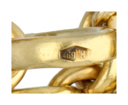 18 kt. Bicolor gouden Pomellato collier en hanger inclusief 5 bedels van diverse fruitsoorten.