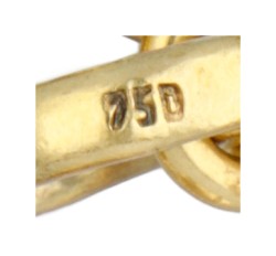 18 kt. Bicolor gouden Pomellato collier en hanger inclusief 5 bedels van diverse fruitsoorten.