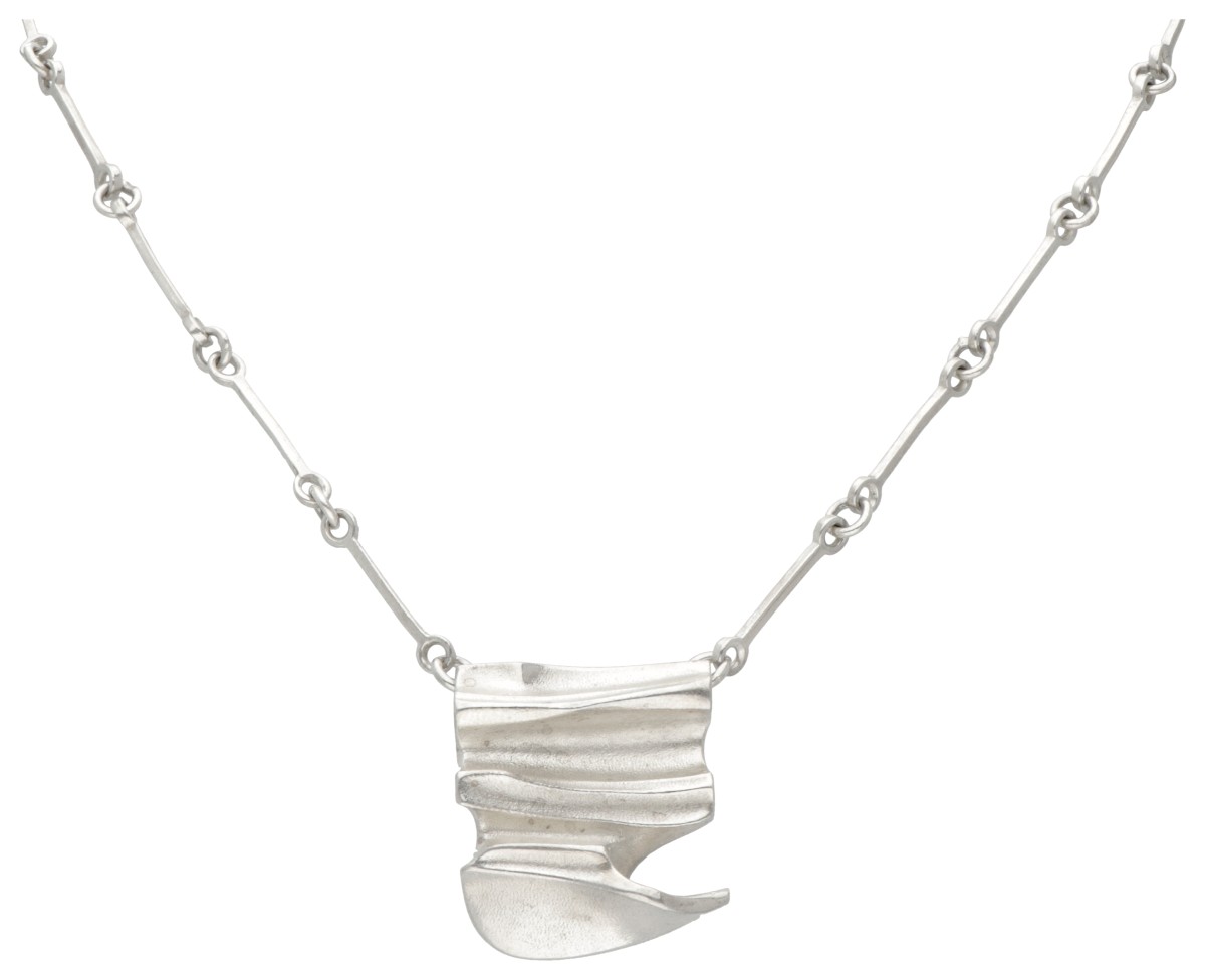 Sterling zilveren modernistisch collier door Björn Weckström voor Lapponia.