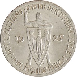 Germany. Weimar republic. 3 Mark - 1000th anniversary of the Rhineland. 1925 A.
