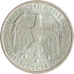 Germany. Weimar republic. 3 Mark - 400th anniversary of the Philipps university of Marburg. 1927 A.