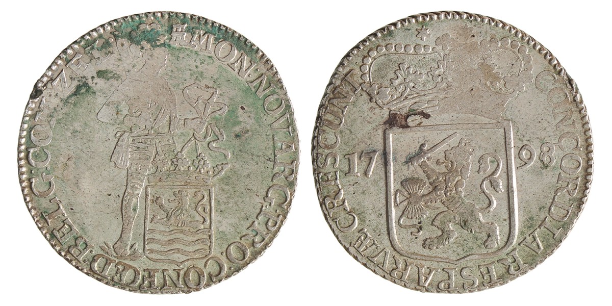 Zilveren dukaat. Zeeland. 1798/96. Zeer Fraai +.