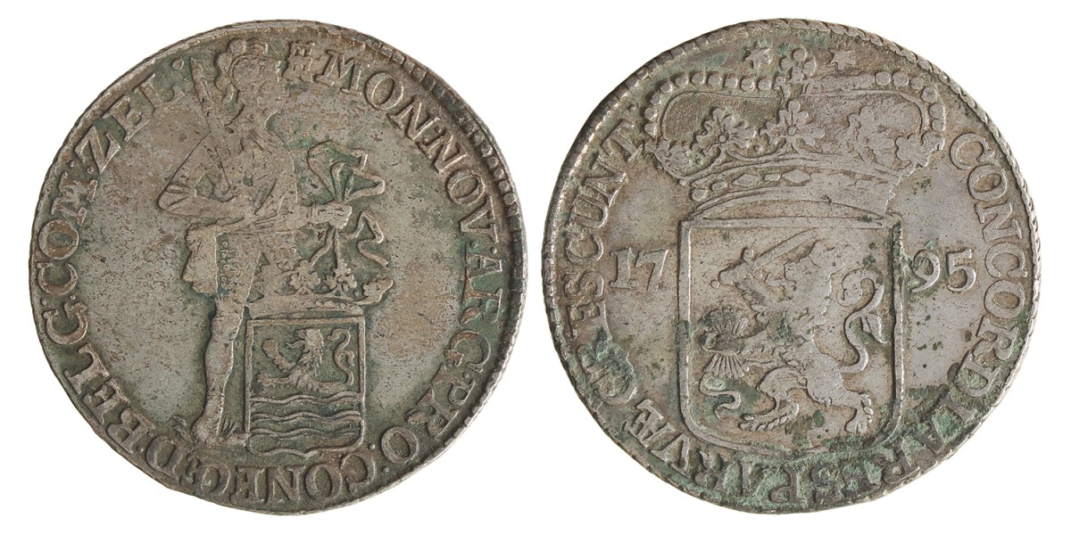 Zilveren dukaat. Zeeland. 1795. Zeer Fraai -.