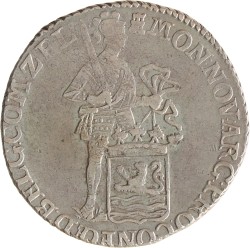 Zilveren dukaat. Zeeland. 1795. Zeer Fraai.