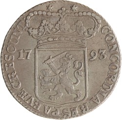 Zilveren dukaat. Zeeland. 1793. Zeer Fraai.