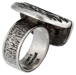 Sterling zilveren modernistische Deense design ring.