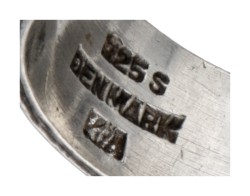Sterling zilveren modernistische Deense design ring.