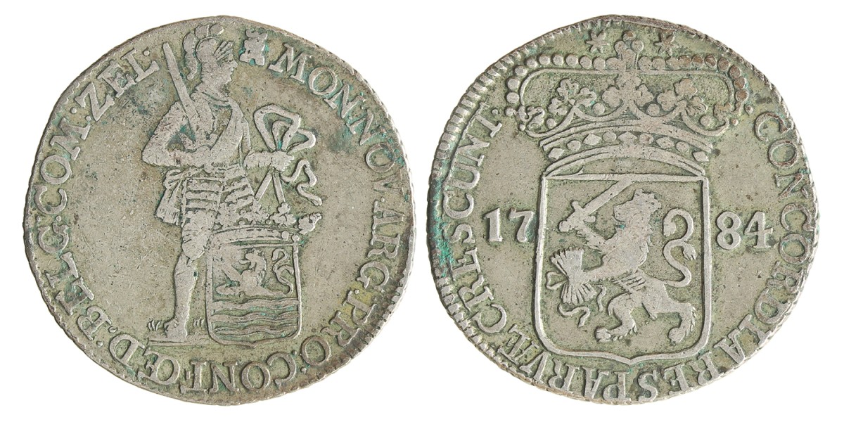 Zilveren dukaat. Zeeland. 1784. Fraai / Zeer Fraai.