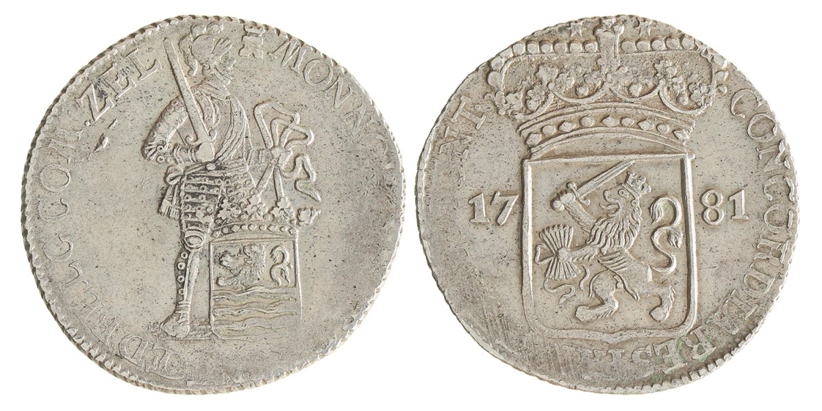 Zilveren dukaat. Zeeland. 1781. Zeer Fraai +.