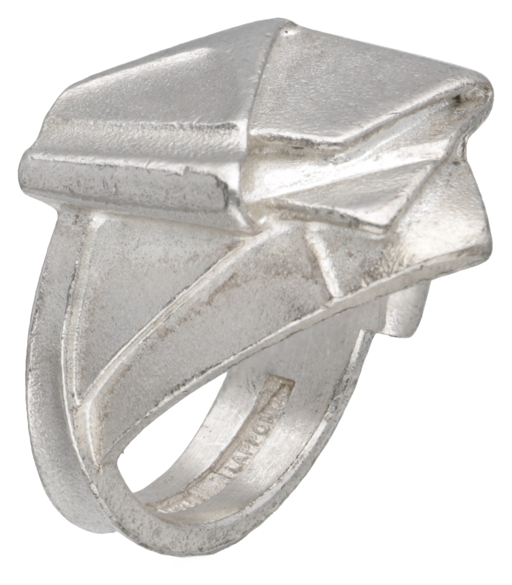 Sterling zilveren 'Origami' ring door Zoltan Popovits voor Lapponia.