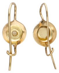 Vintage 14K geelgouden dormeuses bezet met zaadparel.