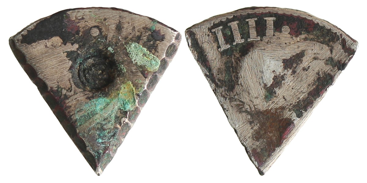 Driekantje van 3 reaal of 18 stuiver. Curaçao. Willem I. Z.j. (ca. 1818). Fraai / Zeer Fraai.