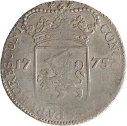 Zilveren dukaat. Zeeland. 1775. Zeer Fraai +.