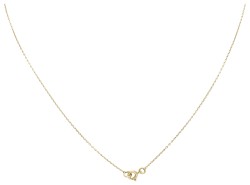 Antieke 14 kt. geelgouden collier met strikvormige hanger bezet met roos geslepen diamanten.