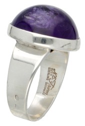 Sterling zilveren ring met amethist door Deense designer N.E. From.