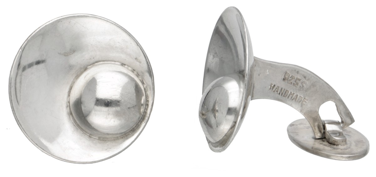 Sterling zilveren manchetknopen door Deense designer E. Dragsted.