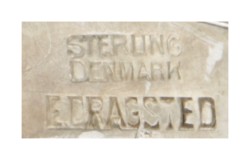 Sterling zilveren manchetknopen door Deense designer E. Dragsted.