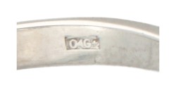 18 kt. Witgouden ring bezet met ca. 0.88 ct. diamant.