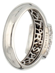 Tirisi Moda 18 kt. witgouden ring bezet met ca. 0.60 ct. witte en bruine diamant.