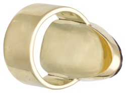 14 kt. Geelgouden ring bezet met een Australische Koroit boulder opaal.