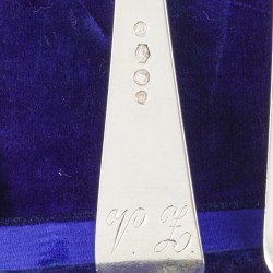 12-delige bestekset Haags lofje zilver.