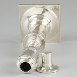 Tafelkandelaar (Amsterdam Jacob Navers 1791-1797) zilver.