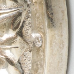 Kerkelijk wierookvat (Thuribulum) zilver.